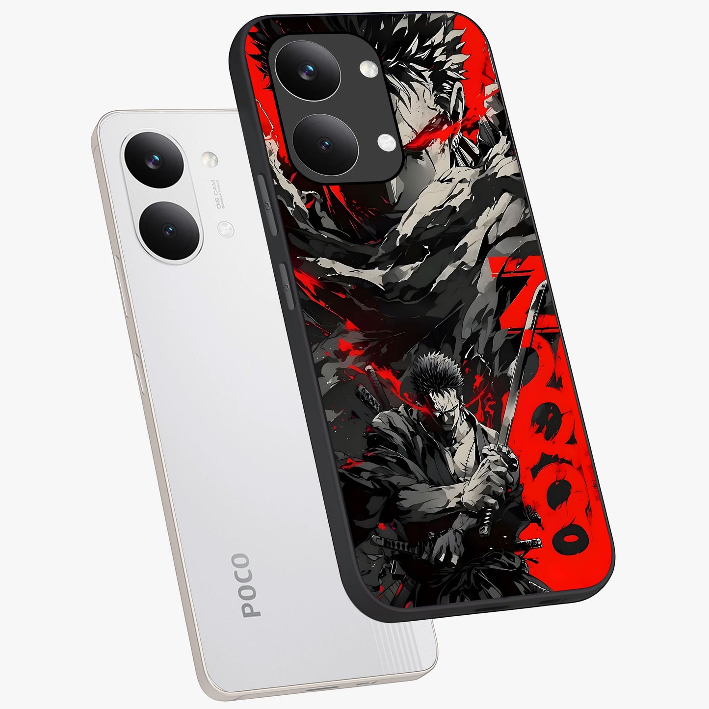 Demon Sword Resolve Glass Case displayed in angled mockup highlighting powerful demon sword illustration with dark fantasy aesthetic.