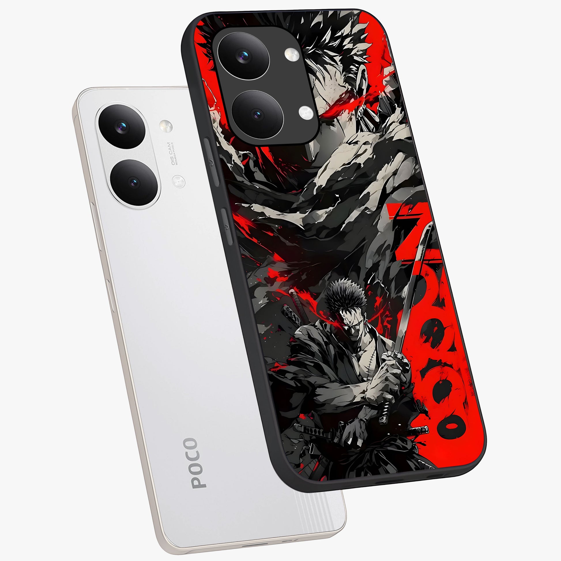 Demon Sword Resolve Glass Case displayed in angled mockup highlighting powerful demon sword illustration with dark fantasy aesthetic.