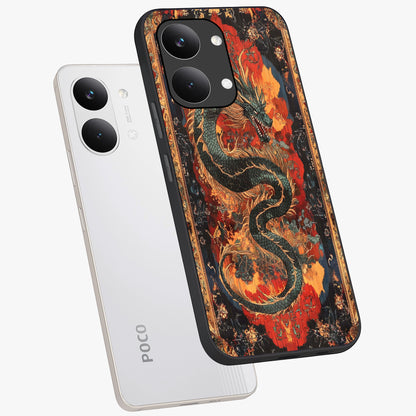 Inferno Dragon Soul Glass Case displayed in angled mockup highlighting powerful dragon illustration with inferno aesthetic.