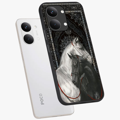 Majestic Ride Legacy Glass Case displayed in angled mockup highlighting sleek vehicle design with bold racing aesthetic.