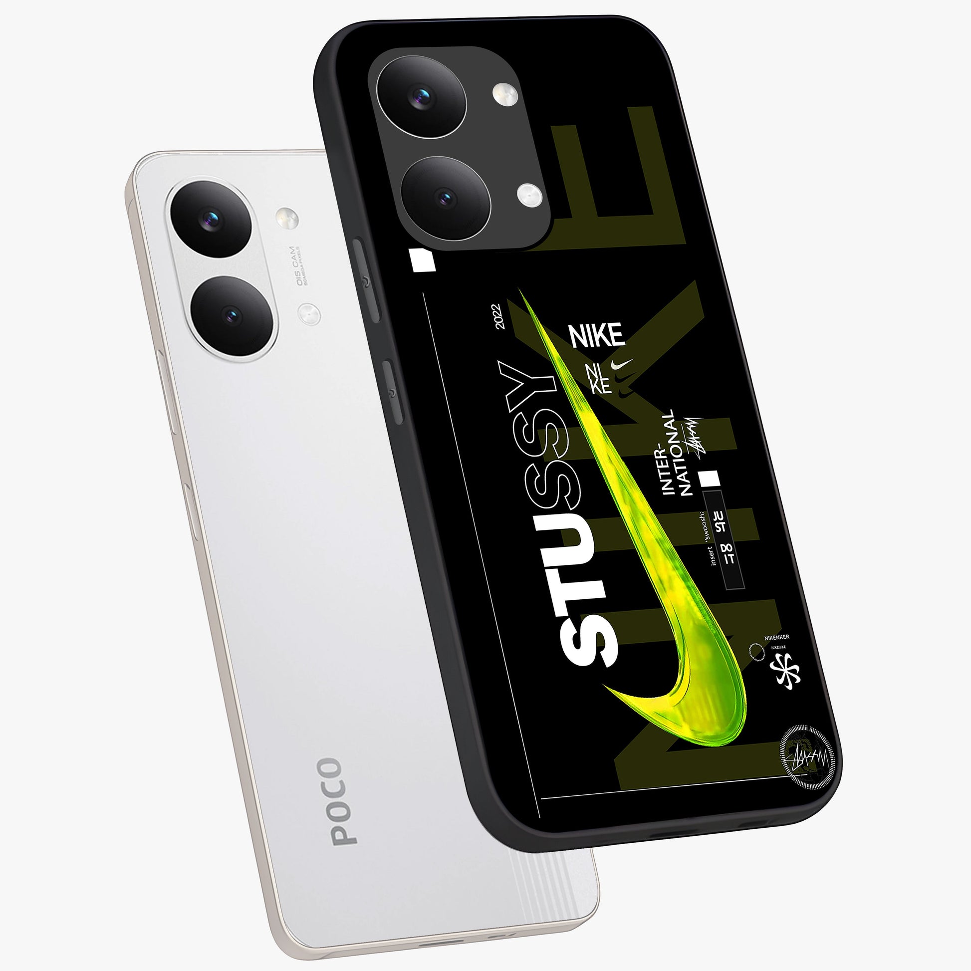 Neon Street Edition Glass Case displayed in angled mockup highlighting vibrant urban design with bold street aesthetic.