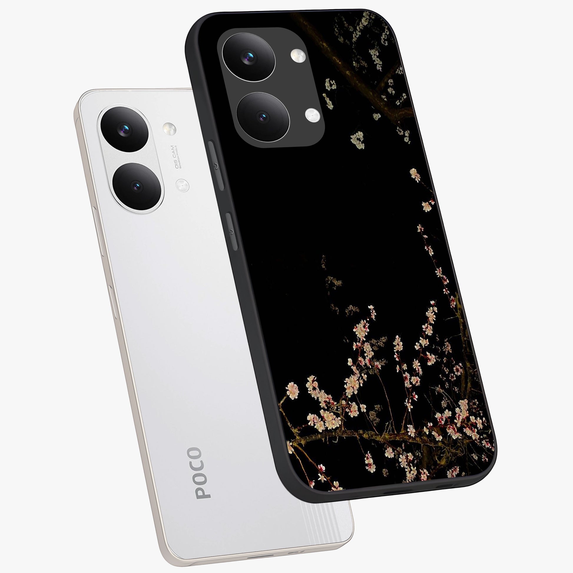 Petal Moon Light With Custom Name Glass Case displayed in angled mockup highlighting delicate petal design with custom name feature.