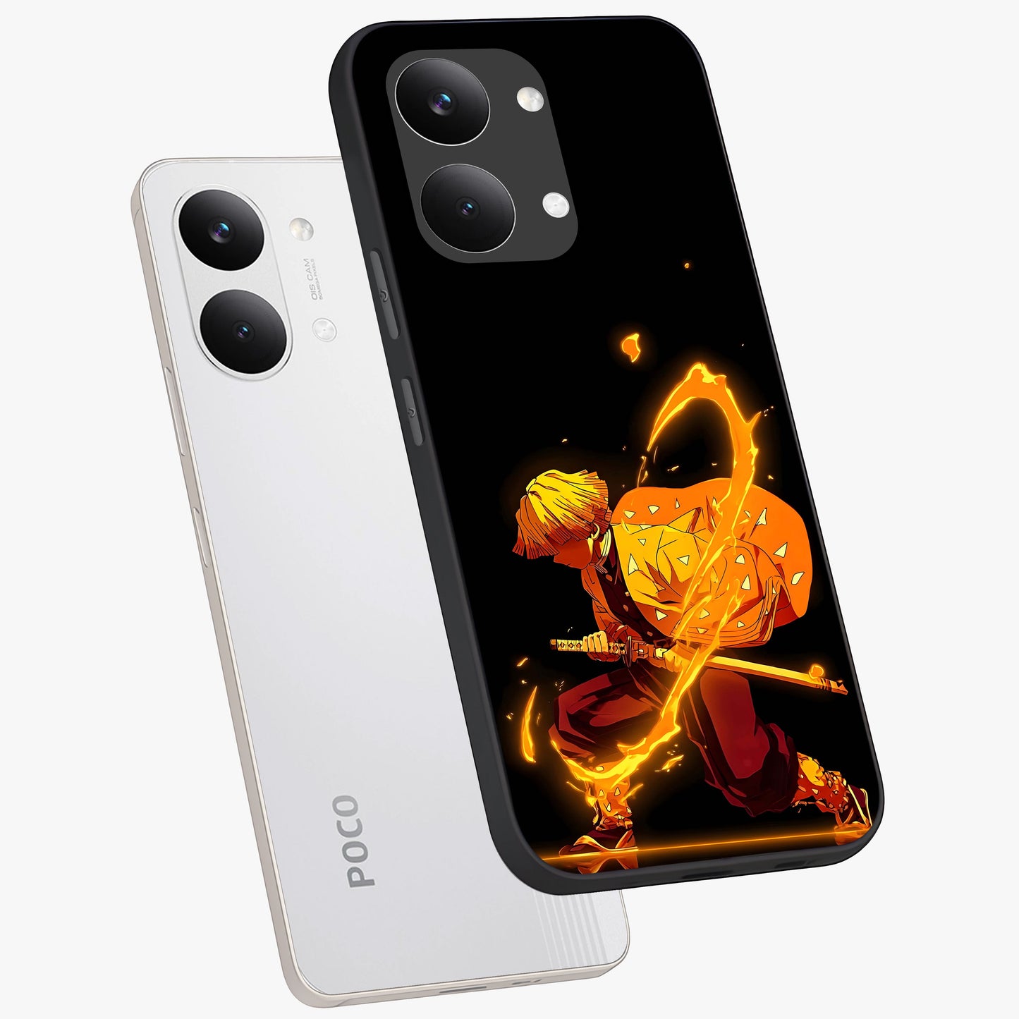 Thunder Flame Execution Glass Case displayed in angled mockup highlighting dramatic fire themed design with intense fantasy aesthetic.