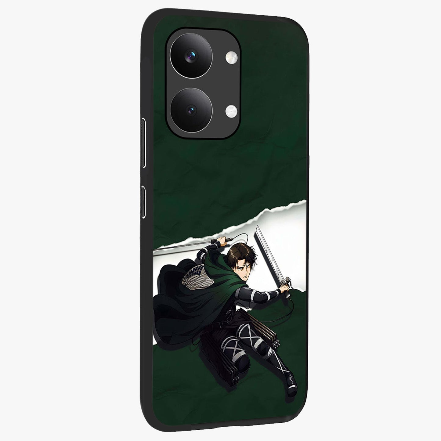 Emerald War Vanguard Glass Case upright view showcasing dramatic warrior artwork with bold fantasy theme.