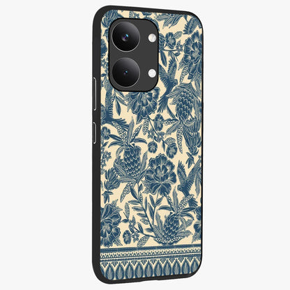 Heirloom Wild Bloom Glass Case upright view showcasing delicate wildflower artwork with timeless floral theme.