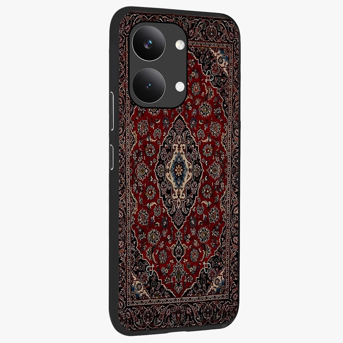 Heritage Carpet Royale Glass Case upright view showcasing detailed ornamental artwork with luxurious traditional theme.