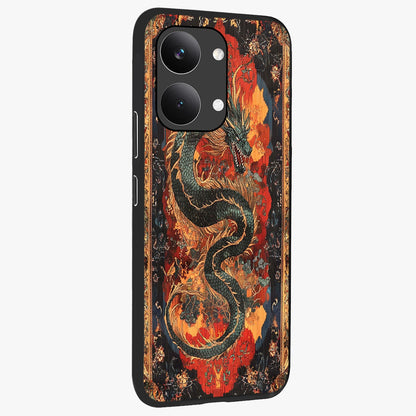 Inferno Dragon Soul Glass Case upright view showcasing intense dragon artwork with fantasy fire theme.