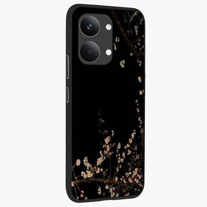Petal Moon Light With Custom Name Glass Case upright view showcasing elegant floral moon artwork with personalized aesthetic.