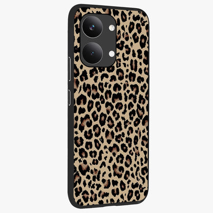 Savage Chic Pattern Glass Case upright view showcasing trendy decorative artwork with edgy fashion theme.