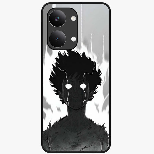 Awakened Inner Rage Glass Case showing flat back view with intense artistic artwork and glossy glass finish.