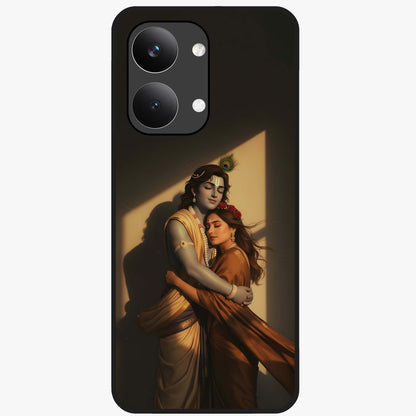 Divine Eternal Love Glass Case showing flat back view with spiritual love themed artwork and glossy glass finish.