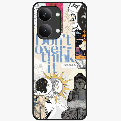Ethereal Thoughts Glass Case showing flat back view with dreamy artistic artwork and glossy glass finish.