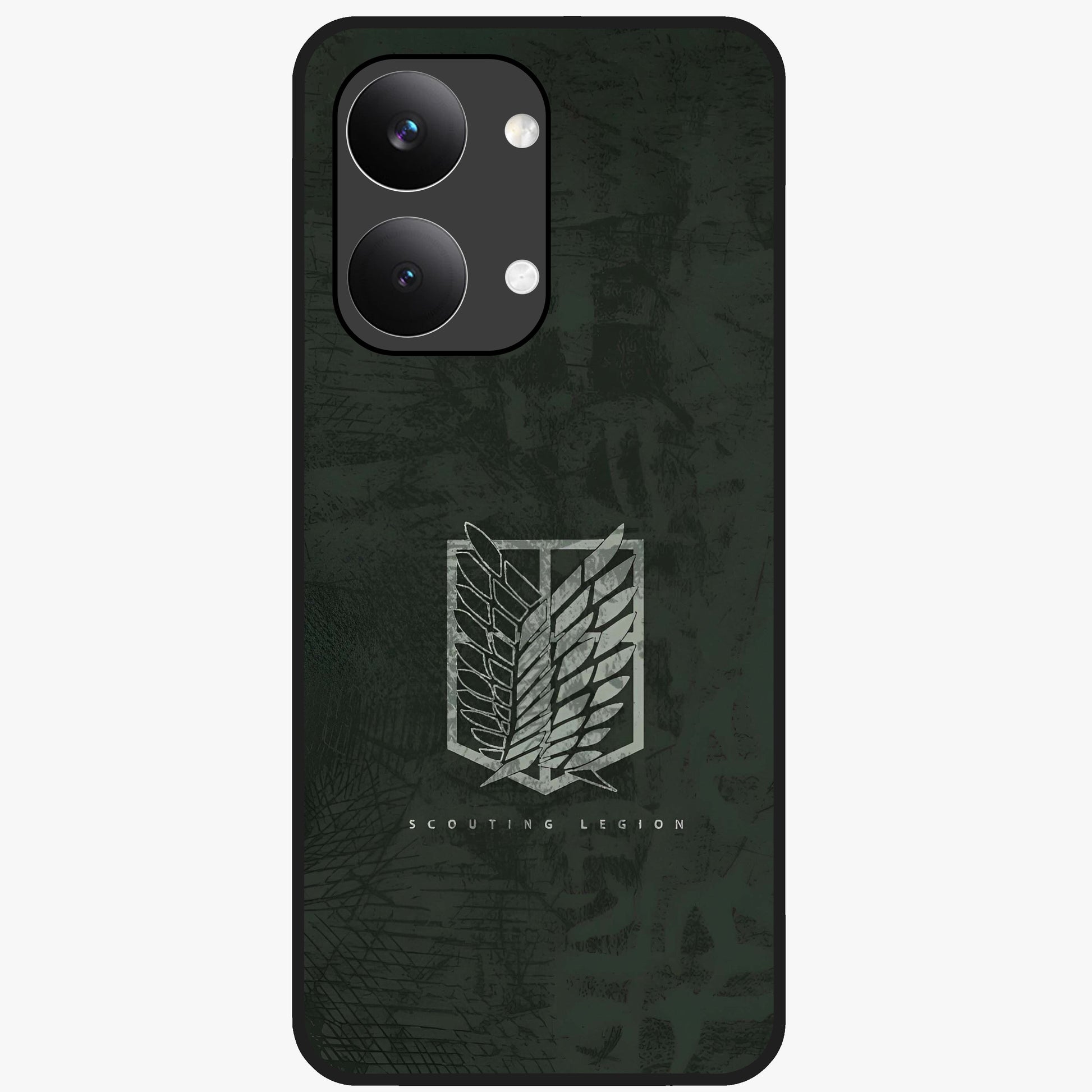 Wings Of Freedom Glass Case showing flat back view with symbolic wings artwork and glossy glass finish.