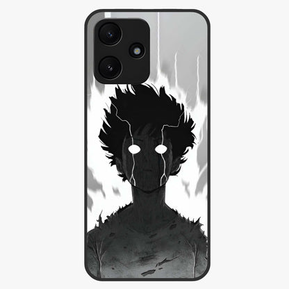 Awakened Inner Rage Glass Case showing flat back view with intense artistic artwork and glossy glass finish.