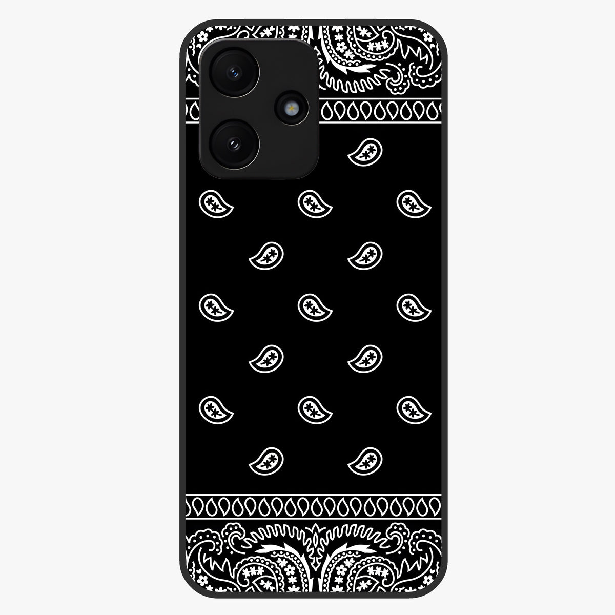 Retro Rebel Threads Glass Case showing flat back view with vintage street style artwork and glossy glass finish.