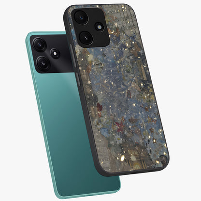 Aesthetic Astrolophia Glass Case displayed in angled mockup highlighting artistic aesthetic elements and smooth glass surface.