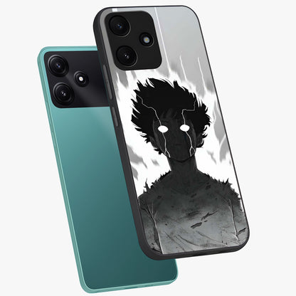 Awakened Inner Rage Glass Case displayed in angled mockup highlighting powerful graphic design and bold artistic theme.