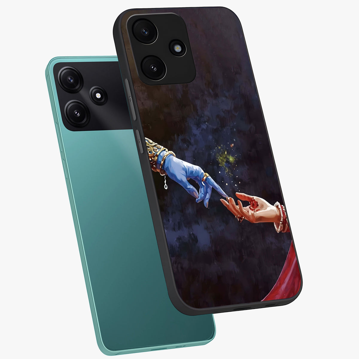 Divine Touch Eternal Glass Case displayed in angled mockup highlighting elegant divine inspired design with calm aesthetic style.