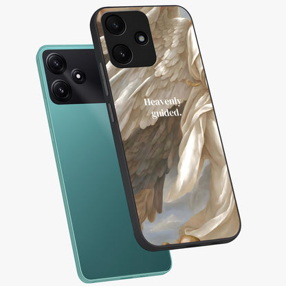 Divine Winged Grace Glass Case displayed in angled mockup highlighting graceful wing design with divine aesthetic style.