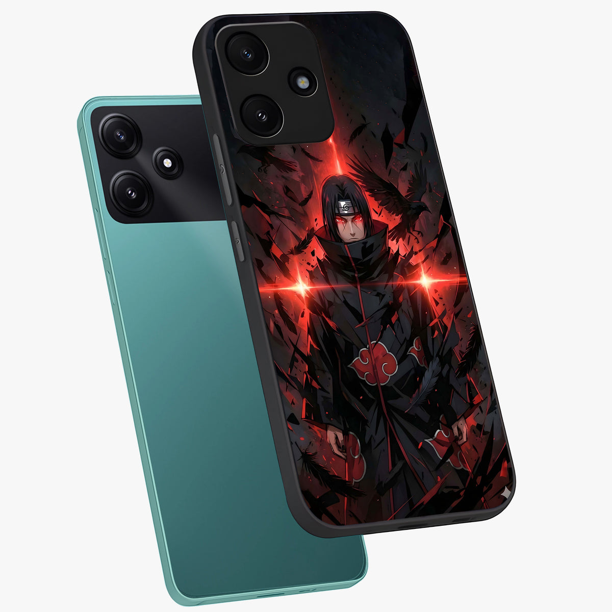 Focused Blade Discipline Glass Case displayed in angled mockup highlighting clean minimal text artwork with modern aesthetic style.