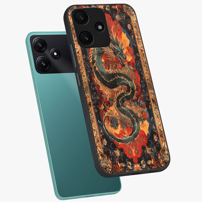 Inferno Dragon Soul Glass Case displayed in angled mockup highlighting powerful dragon illustration with inferno aesthetic.