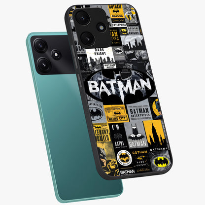 Knight Gotham Rise Glass Case displayed in angled mockup highlighting powerful knight silhouette design with dramatic aesthetic.