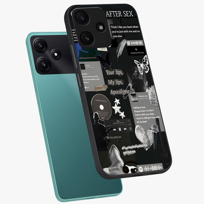 Midnight Love Echo Glass Case displayed in angled mockup highlighting elegant love inspired design with deep aesthetic style.