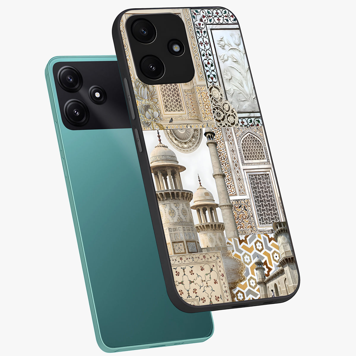 Mughal Marble Legacy Glass Case displayed in angled mockup highlighting elegant heritage marble artwork with royal aesthetic.