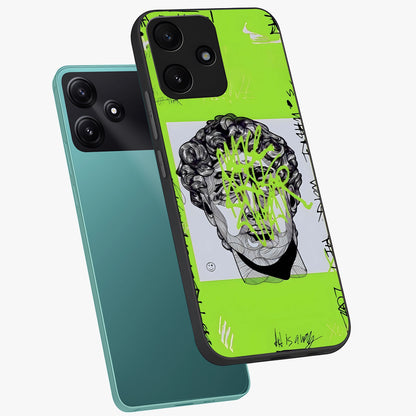 Neo Graffiti Rebellion Glass Case displayed in angled mockup highlighting urban street art design with rebellious aesthetic.