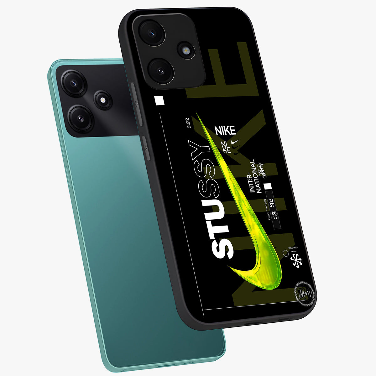 Neon Street Edition Glass Case displayed in angled mockup highlighting vibrant urban design with bold street aesthetic.