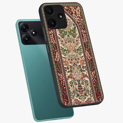 Persian Inspired Glass Case displayed in angled mockup highlighting intricate traditional design with elegant cultural aesthetic.
