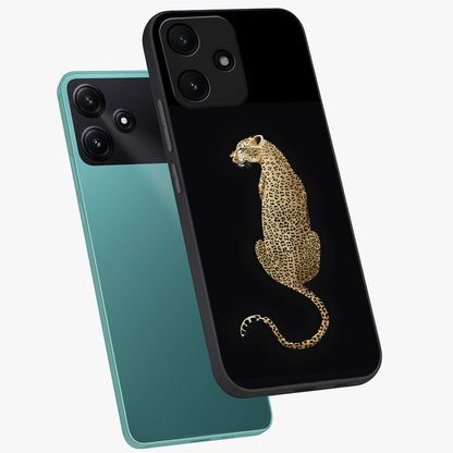 Regal Leopard Glass Case displayed in angled mockup highlighting powerful animal illustration with stylish wild aesthetic.