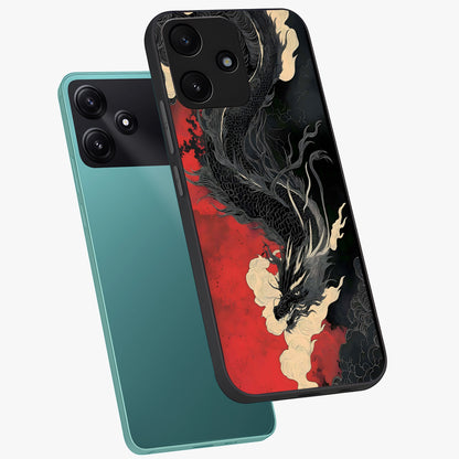 Shadow Dragon Fury Glass Case displayed in angled mockup highlighting powerful dragon illustration with dark fantasy aesthetic.