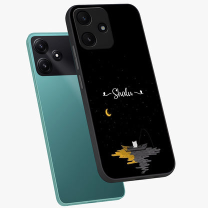 Silent Night Row Glass Case displayed in angled mockup highlighting peaceful evening design with dreamy night aesthetic.