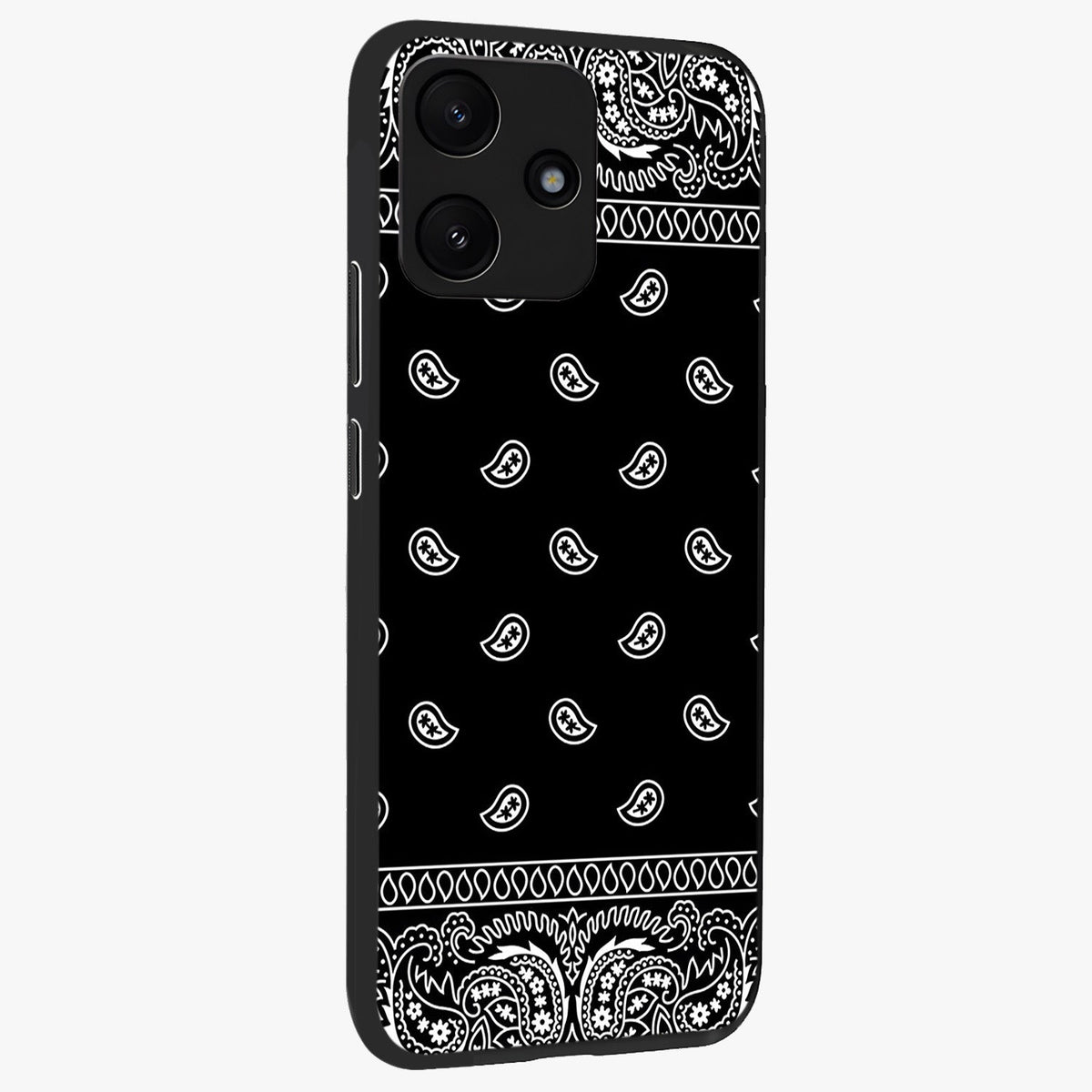 Retro Rebel Threads Glass Case upright view showcasing stylish vintage artwork with bold retro theme.