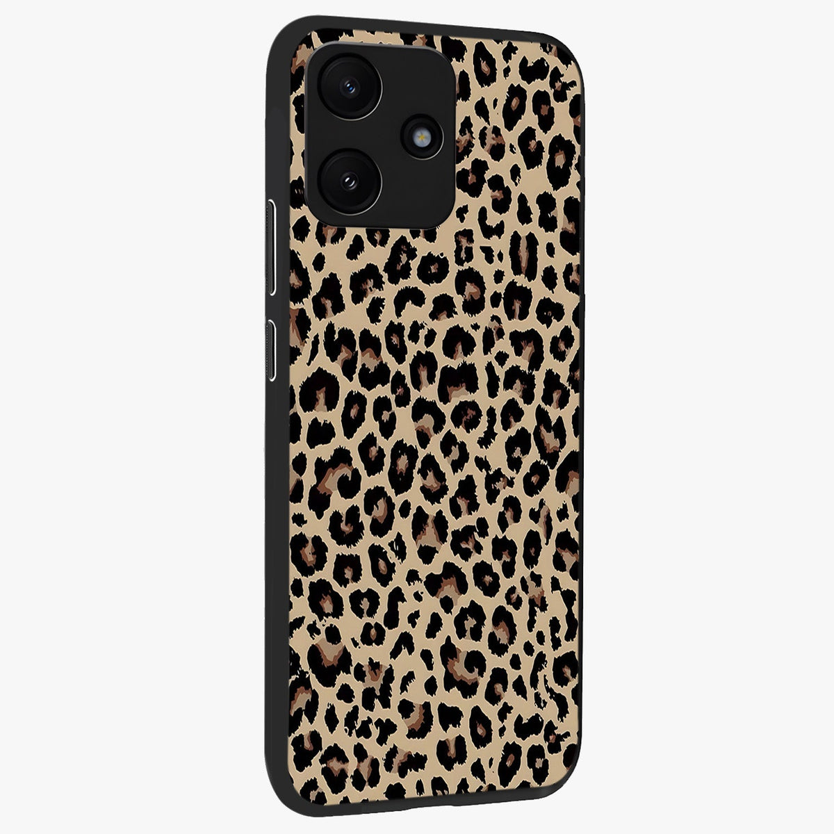 Savage Chic Pattern Glass Case upright view showcasing trendy decorative artwork with edgy fashion theme.