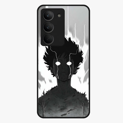 Awakened Inner Rage Glass Case showing flat back view with intense artistic artwork and glossy glass finish.