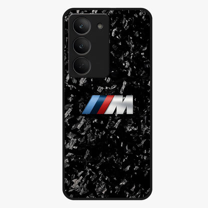 Carbon Speed Mark Glass Case showing flat back view with sporty carbon pattern artwork and glossy glass finish.