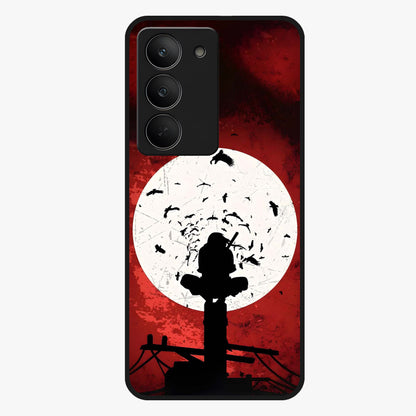 Itachi Limited Edition Naruto Anime Glass Case showing flat back view with iconic anime character artwork and glossy glass finish.