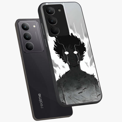 Awakened Inner Rage Glass Case displayed in angled mockup highlighting powerful graphic design and bold artistic theme.