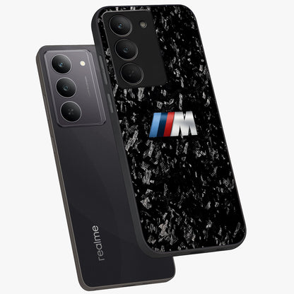 Carbon Speed Mark Glass Case displayed in angled mockup highlighting racing inspired carbon design and sleek aesthetic style.