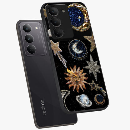 Celestial Gem Constellations Glass Case displayed in angled mockup highlighting gemstone inspired constellation design.