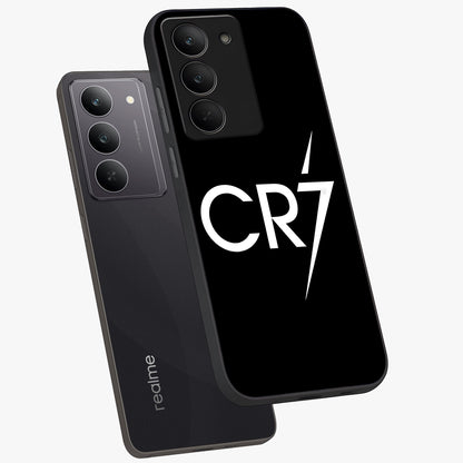 Cr7 Elite Strike Glass Case displayed in angled mockup highlighting powerful sports graphic with bold athletic theme.