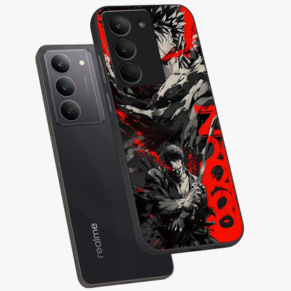 Demon Sword Resolve Glass Case displayed in angled mockup highlighting powerful demon sword illustration with dark fantasy aesthetic.