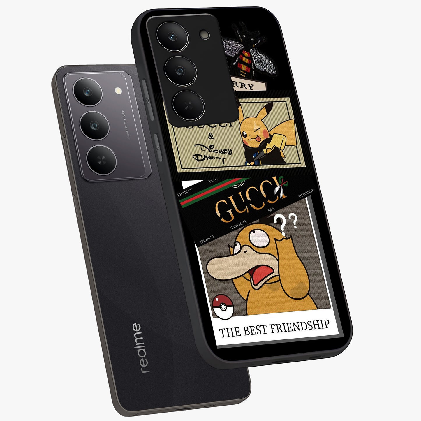 Gucci Play Mashup Glass Case displayed in angled mockup highlighting stylish fashion mashup design with bold aesthetic.