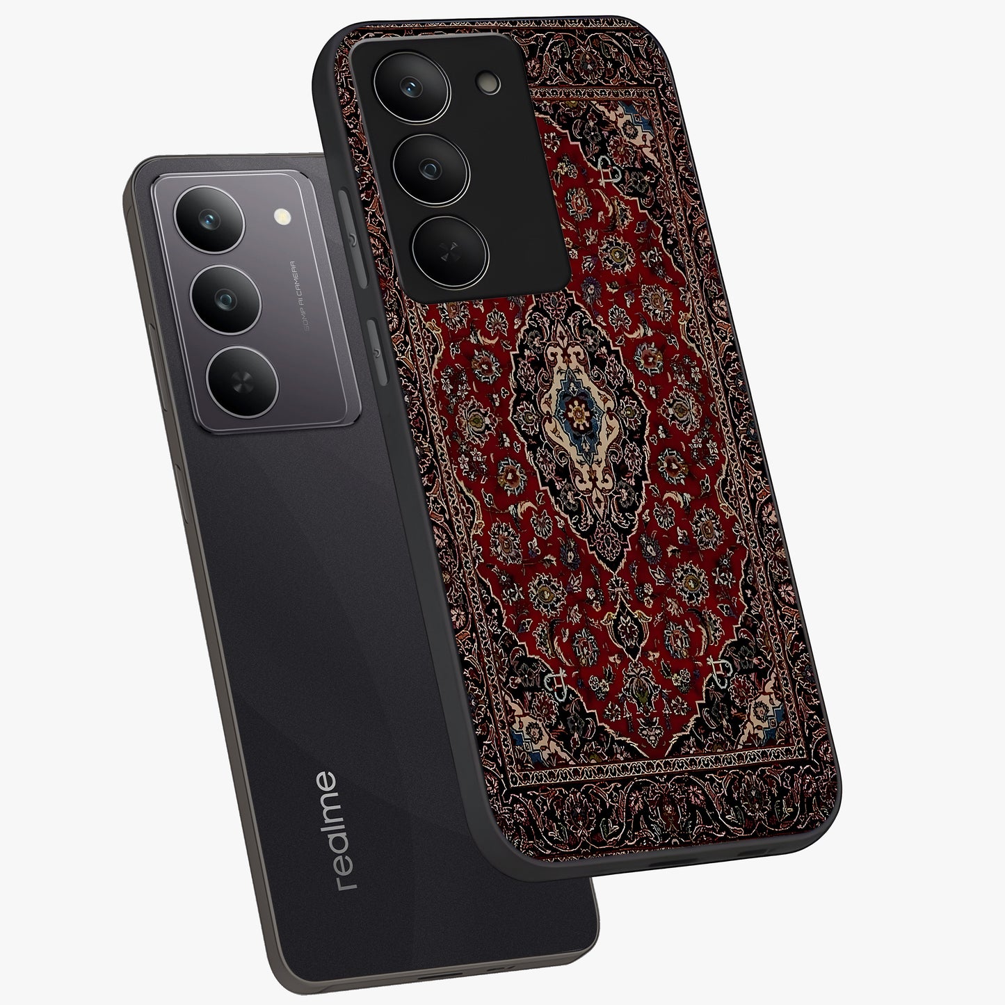 Heritage Carpet Royale Glass Case displayed in angled mockup highlighting intricate royal carpet design with heritage aesthetic.