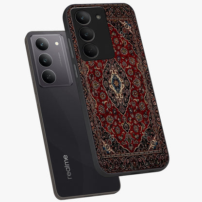 Heritage Carpet Royale Glass Case displayed in angled mockup highlighting intricate royal carpet design with heritage aesthetic.