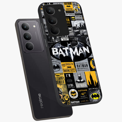 Knight Gotham Rise Glass Case displayed in angled mockup highlighting powerful knight silhouette design with dramatic aesthetic.