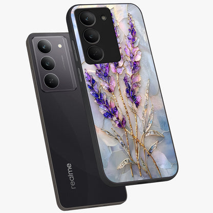 Lavender Dream Glow Glass Case displayed in angled mockup highlighting dreamy purple glow design with soft artistic style.