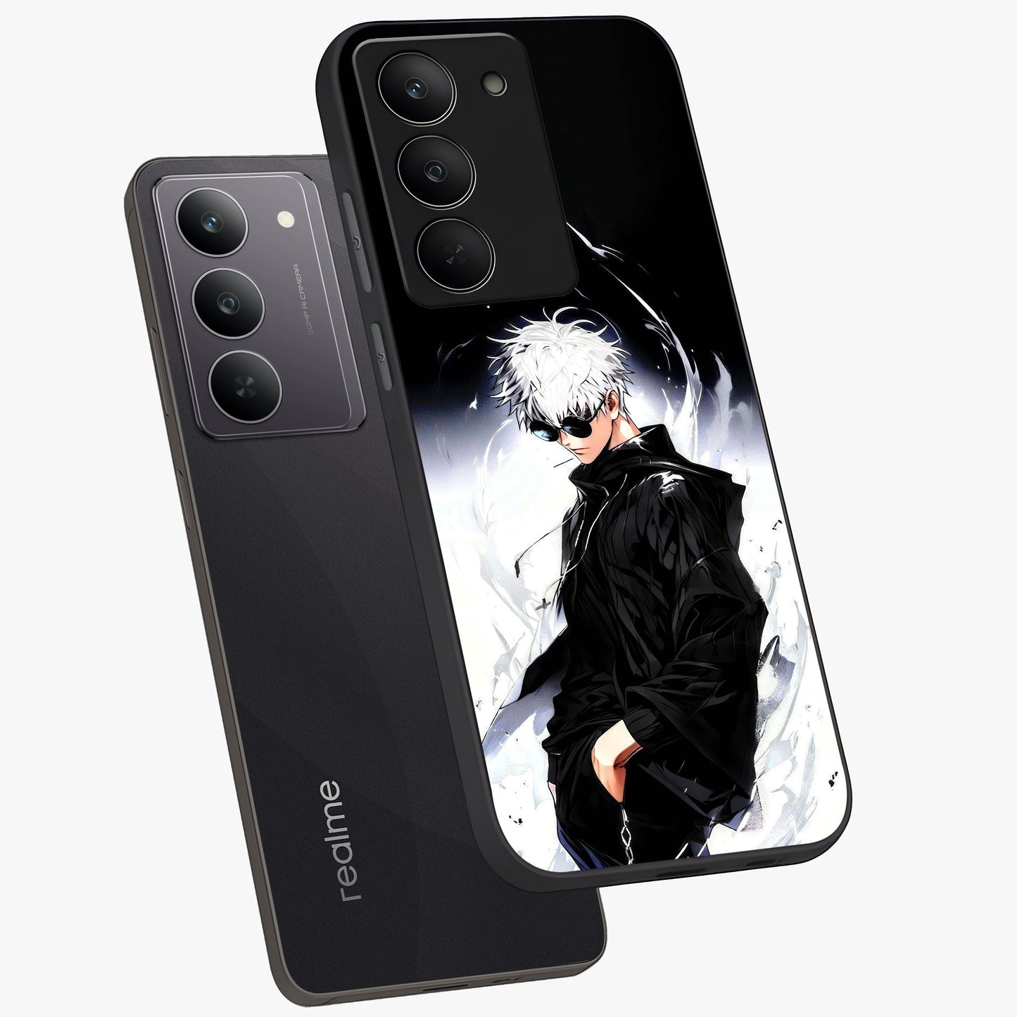 Limitless Shadow King Glass Case displayed in angled mockup highlighting dramatic dark hero design with intense aesthetic.